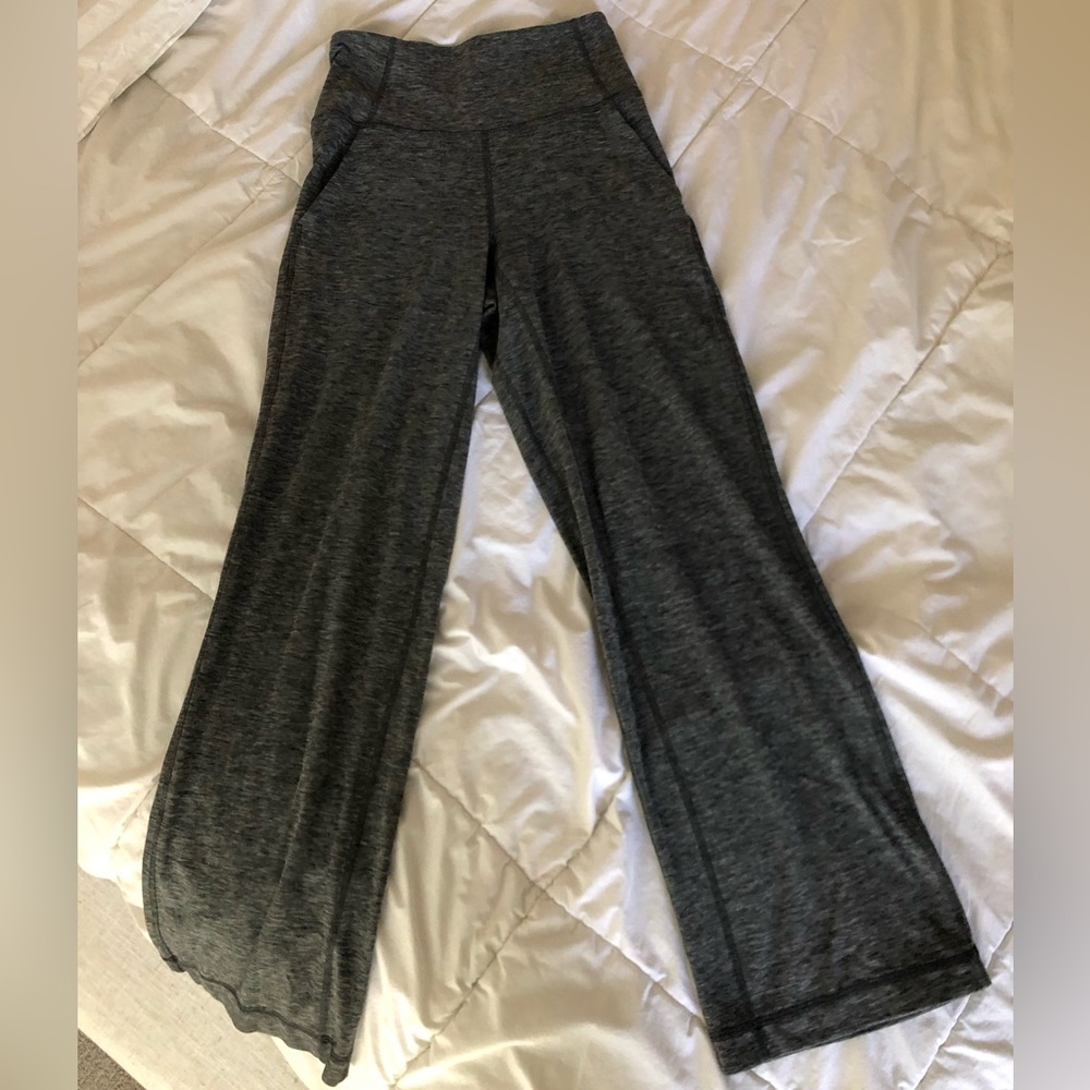 Lululemon Align High Rise Wide Leg Pant 29” Heathered Graphite Grey Size 4